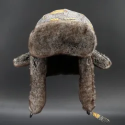 Military warm winter hat - with ears protection - wool / thick fur - Russian ushankaHats & Caps