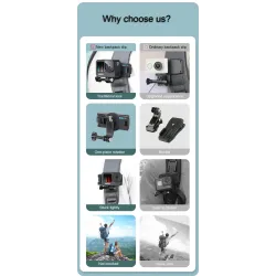 360 degree rotary backpack clip - for GoPro HeroMounts