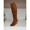Knee height suede boots - thick heelBoots