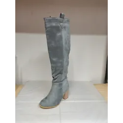 Knee height suede boots - thick heelBoots