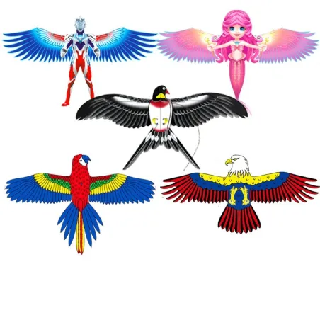 Mini kite - foldable - with line - mermaid - eagle - parrot - robotKites