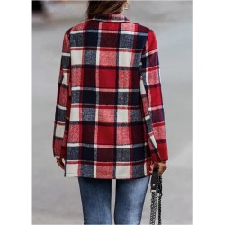 Trendy plaid jacket - short coatJackets
