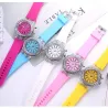 GENEVA - Quartz watch - crystals - silicone strap - with LED lightWatches
