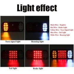 Rear stop tail indicator - reverse light - 12V - 32 LED - 2 piecesLights & lighting