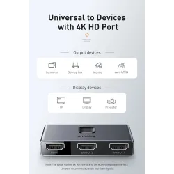 Baseus - 4K HD switcher - bidirectional adapter - splitter - converter - for PS4 TV Box PCSplitters