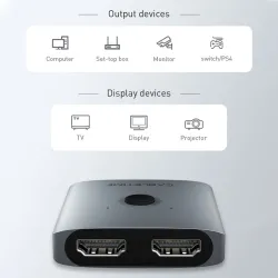 4K HDMI splitter - 60Hz - 1x2/2x1 adapter - 2 in 1 converterHDMI switchers
