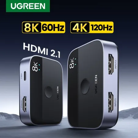 UGREEN - HDMI 2.1 splitter switch - 2 in 1 switcher - 4K - 8KHDMI switchers