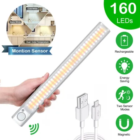 LED closet light - with motion sensor - USB smart lamp - wireless night light - magnetic stripeLED strips