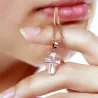 Crystal cross shaped pendant - with necklaceNecklaces
