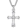 Crystal cross shaped pendant - with necklaceNecklaces
