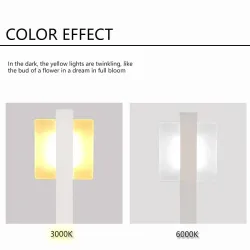 Modern LED wall lamp - with switch - round - square - 6WWall lights