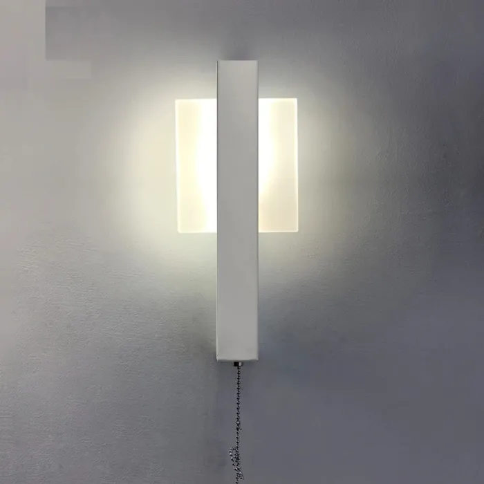 Modern LED wall lamp - with switch - round - square - 6WWall lights