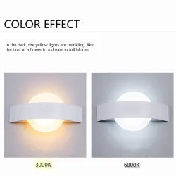 Modern LED wall lamp - square / round - 4WWall lights