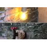 Industrial pipe - vintage wall lamp with hemp ropeWall lights