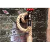 Industrial pipe - vintage wall lamp with hemp ropeWall lights