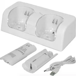 Wii Controller dual USB charger with 2x 2800mAh batteriesWii & Wii U