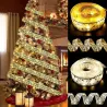 Embroidered LED ribbon - Christmas tree decoration - battery operatedChristmas