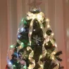 Embroidered LED ribbon - Christmas tree decoration - battery operatedChristmas