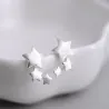 Silver triple star - earringsEarrings