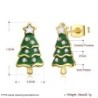 Crystal green Christmas tree - earringsEarrings