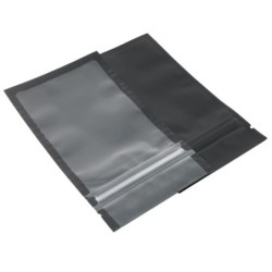 Reclosable plastic bags - mat-black / clear - 13 * 18 cm - 100 piecesStorage Bags