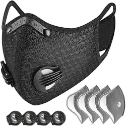 Protective face mask - wind / dust-windproof - PM25 active carbon filter - double air valveMouth masks