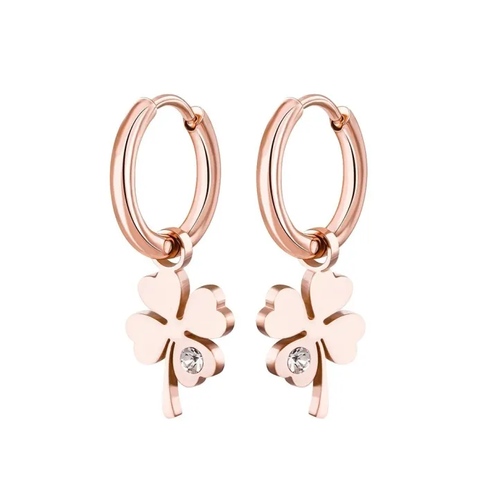 Four leaf clover / crystal - earringsEarrings