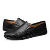 Classic men's loafers - slip on - genuine leatherShoes
