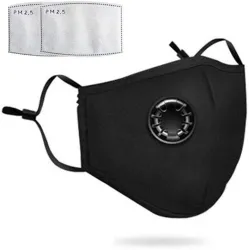 Protective face / mouth mask - PM25 activated carbon filter - air valve - reusableMouth masks