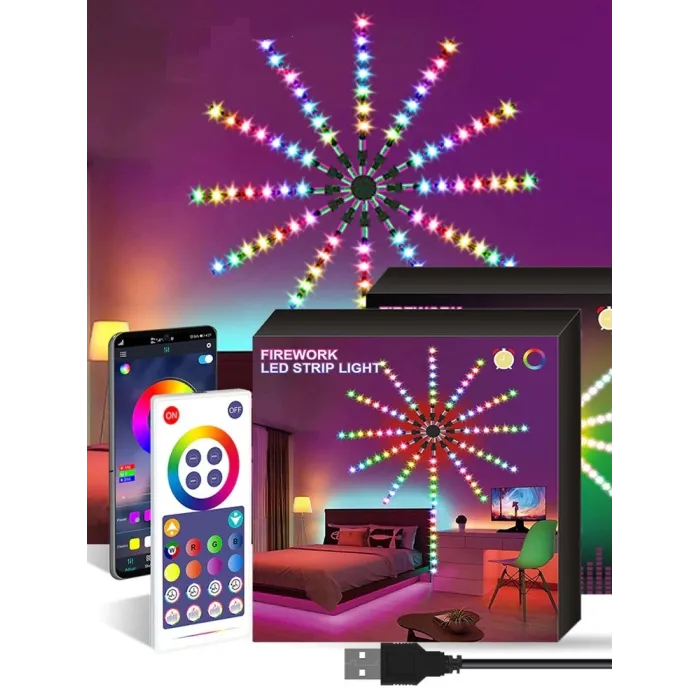 Fireworks - LED strip - Bluetooth - WiFi - LED - app control - music / sound syncStage & events lighting