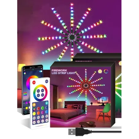 Fireworks - LED strip - Bluetooth - WiFi - LED - app control - music / sound syncStage & events lighting