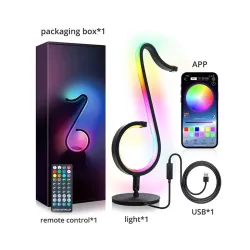 LED night light - Bluetooth - app control - 180° rotating - RGB - musical note shapeLights & lighting
