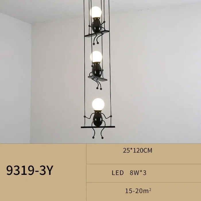 Modern ceiling lamp - sitting iron dollsCeiling lights