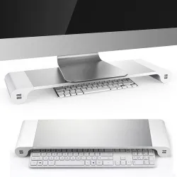 Aluminum monitor / computer stand - with 4 USB portsStands