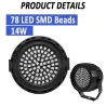 Stage laser light - projector - sound activated - remote - RGB - 78 LED - DMXStage & events lighting