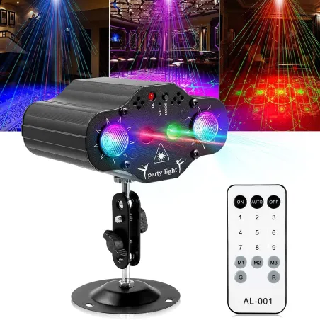 Stage laser projector - voice control - red / green / blue strobe lightsStage & events lighting
