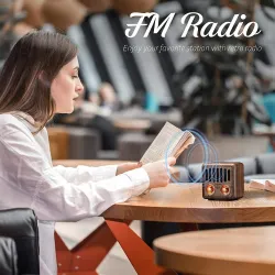 Retro wooden speaker - digital FM radio - BluetoothBluetooth speakers