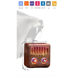 Retro wooden speaker - digital FM radio - BluetoothBluetooth speakers
