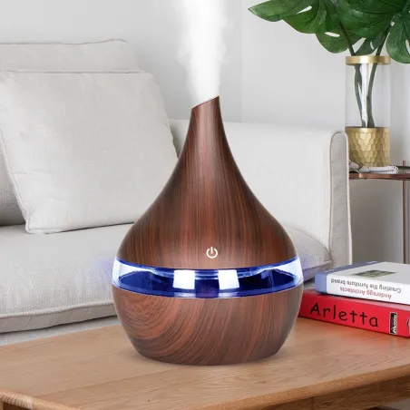 Ultrasonic Air humidifier - essential oils diffuser - LED - USB - 300mlHumidifiers