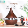 Ultrasonic Air humidifier - essential oils diffuser - LED - USB - 300mlHumidifiers