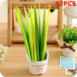 Silicone green grass - ball pen - 12 piecesPens & Pencils