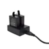 Battery charger - dual slot - with USB cable - for GoPro 5 / 6 / 7Battery & Chargers