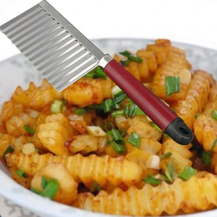 Potato cutter - fries maker - curved chips - stainless steel knifeSteel