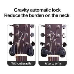 Wall mounted guitar bracket - non-slip - with auto lockGuitars