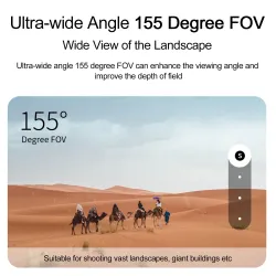 Aluminum alloy lens - 155 degree ultra wide lens - waterproof - for GoPro Hero 9 10 11 BlackLenses & filters