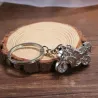 Silver motorcycle shape keychainKeyrings