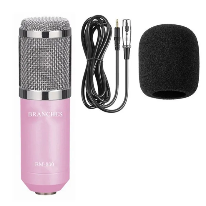 BM800 - dynamic condenser microphone - wired - with shock mount - tripodMicrophones