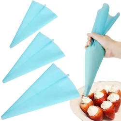 Silicone piping bag - reusable - cream / pastry / icing - 30 cmBakeware