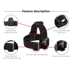 Adjustable head-strap - mount for GoPro CamerasMounts