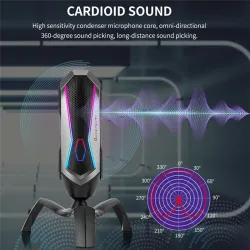 YANMAI T1 Mecha - condenser gaming microphone - cardioid - RGB - USBMicrophones